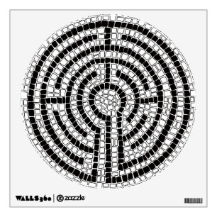 LABYRINTH VII 12" Circle Wall Decal