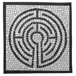 LABYRINTH VII 12"x12" Cloth Cocktail Napkin