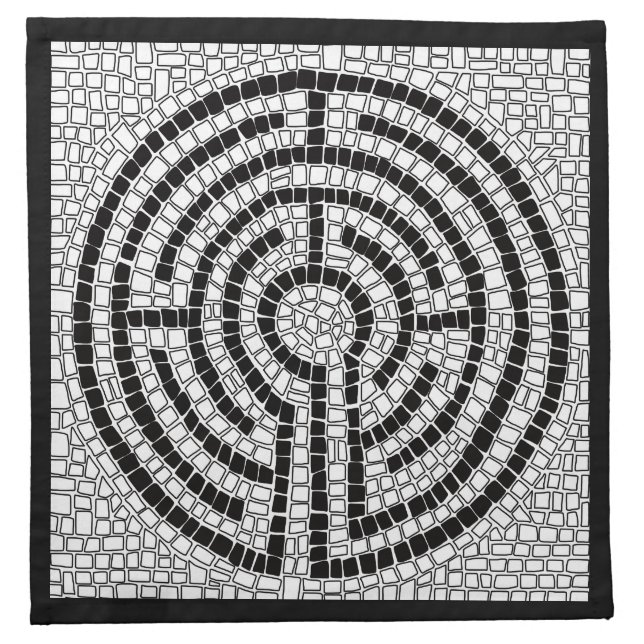 LABYRINTH VII 12"x12" Cloth Cocktail Napkin (Front)
