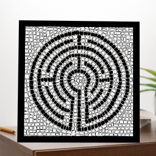 LABYRINTH VII 12x12 Foam Board - Black