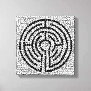 LABYRINTH VII 12x12 Wrapped Canvas (.75" Deep) Print