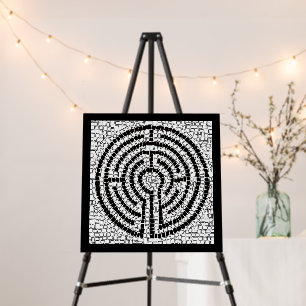 LABYRINTH VII 18x18 Foam Board - Black