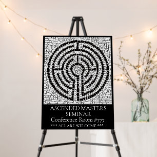 LABYRINTH VII 18x24 Foam Board - Black