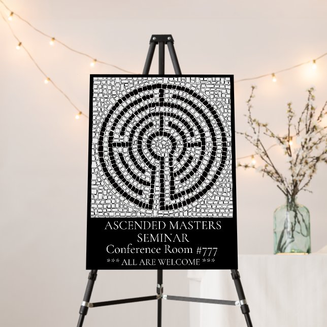 LABYRINTH VII 18x24 Foam Board - Black (In Situ (Stand))