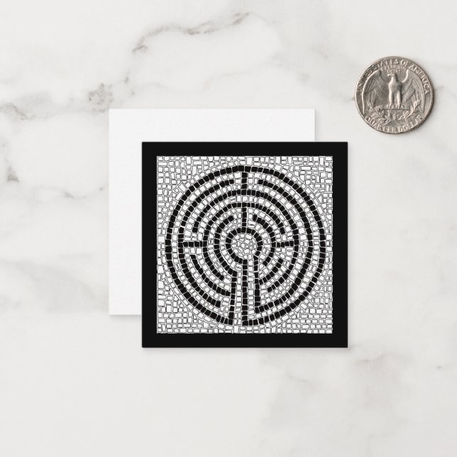 LABYRINTH VII 2.5" Square Flat Card / Black (Front/Back In Situ)