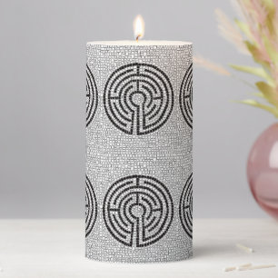 LABYRINTH VII 3x6 Pillar Candle