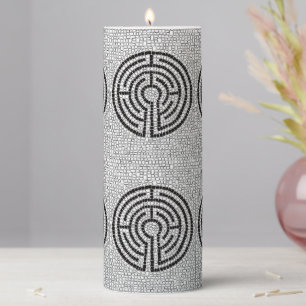 LABYRINTH VII 3x8 Pillar Candle