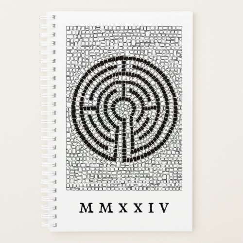 LABYRINTH VII 55x85 Planner  Text  White