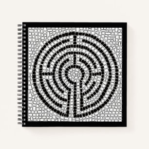 LABYRINTH VII 8.5x8.5 Spiral Notebook 