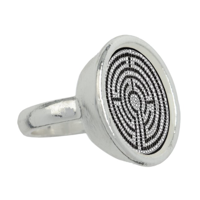 LABYRINTH VII Sterling Silver Ring (Side)