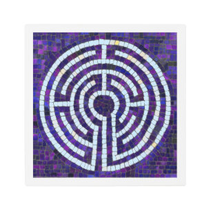 LABYRINTH VIII 12x12 Metal Wall Art - White