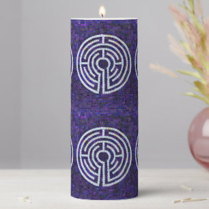 LABYRINTH VIII 3x8 Pillar Candle