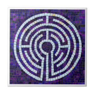 LABYRINTH VIII 4.25x4.25 Ceramic Tile - White
