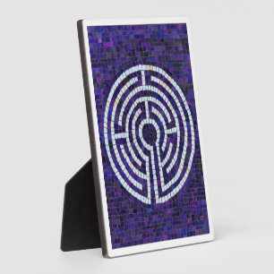 LABYRINTH VIII 5x7 Plaque with Easel - White