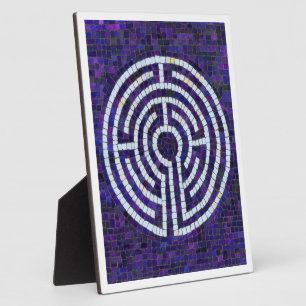 LABYRINTH VIII 8x10 Plaque with Easel - White