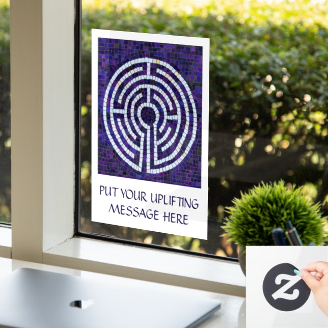 LABYRINTH VIII 8x11 Window Cling +Text  (Office)