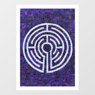 LABYRINTH VIII 8x11 Window Cling - White