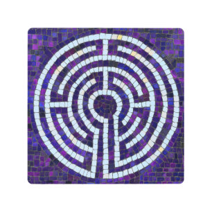 LABYRINTH VIII 8x8 Metal Wall Art