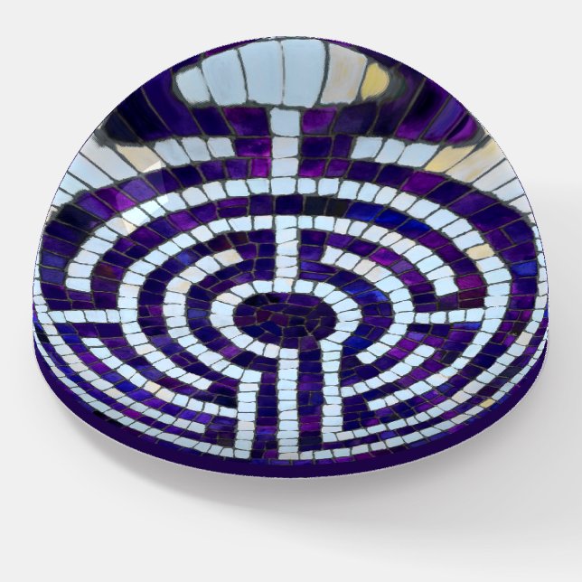 LABYRINTH VIII Dome Paperweight (Angled)