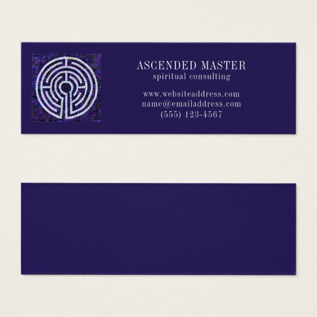 LABYRINTH VIII Mini Business Card - Violet (Front & Back)
