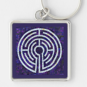 LABYRINTH VIII Premium Square Keychain