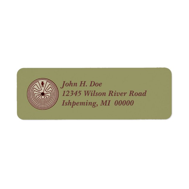 Labyrinth Walker Address Labels ~ EZ2 Change Info (Front)