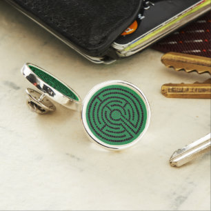 LABYRINTH XI Sterling Silver Lapel Pin