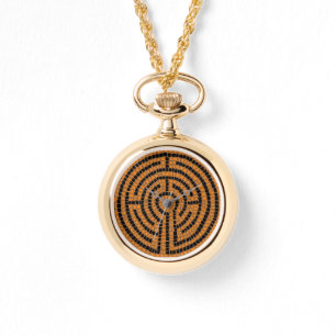LABYRINTH XIII Gold Necklace Watch