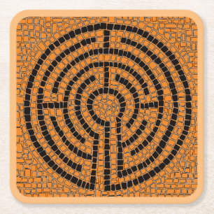LABYRINTH XIII Square Paper Coasters