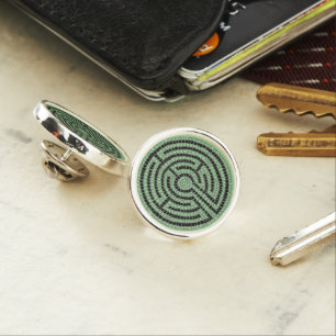 LABYRINTH XIV Sterling Silver Lapel Pin