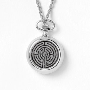 LABYRINTH XVII Silver Necklace Watch