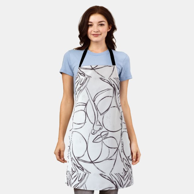 Labyrinthe Beauty Abstract Art Apron (Worn)