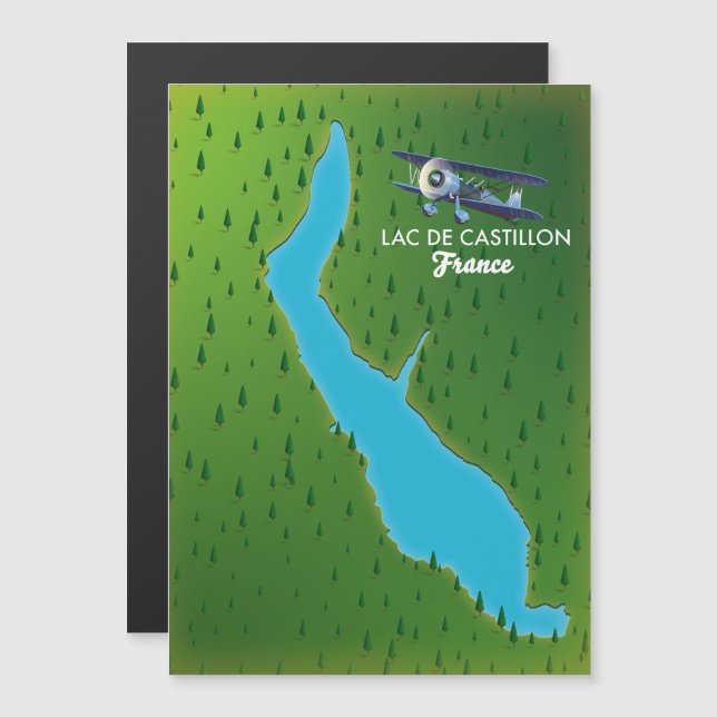 Lac de Castillon France map (Front/Back)