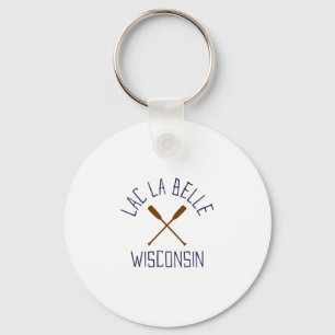 Lac La Belle Wisconsin Outdoors Vintage Keychain