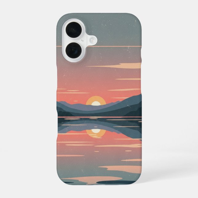 Lac Rétro Pastel iPhone Case (Back)