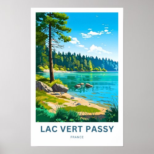 Lac Vert Passy France Travel Print