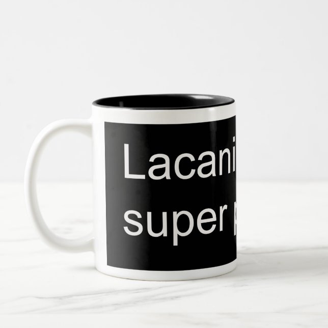 Lacanian Super Predator  Two-Tone Coffee Mug (Left)
