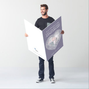 Lace 13th wedding anniversary card