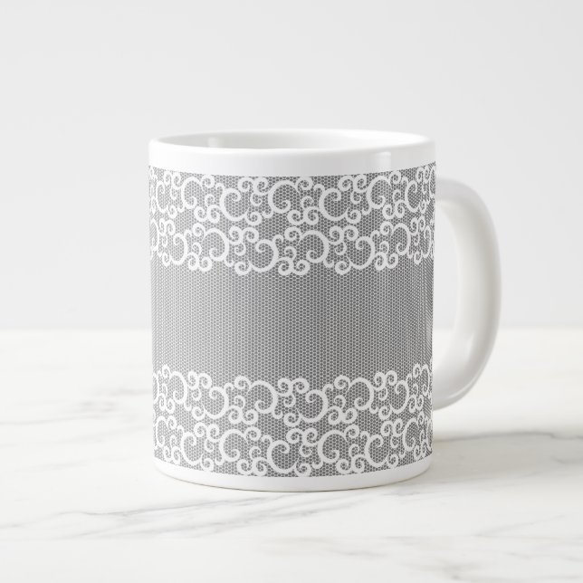 Lace 1 giant coffee mug (Front Right)