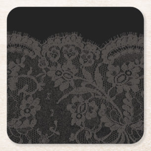 Lace 2 square paper coaster