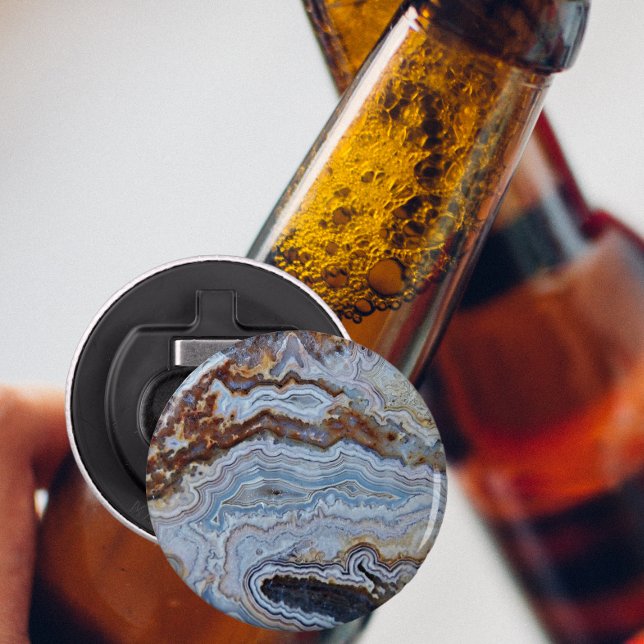 Lace Agate Rock Pattern Bottle Opener (In Situ Beer Bottle)
