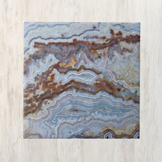 Lace Agate Rock Pattern Ceramic Tile (In Situ)