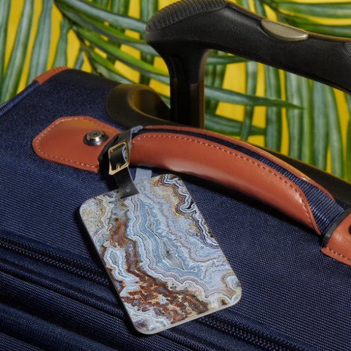 Lace Agate Stone Pattern Luggage Tag