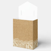 Lace and Burlap Wedding Favor Boxes (Opened)