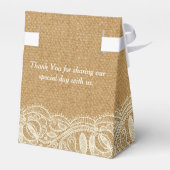 Lace and Burlap Wedding Favor Boxes (Back Side)