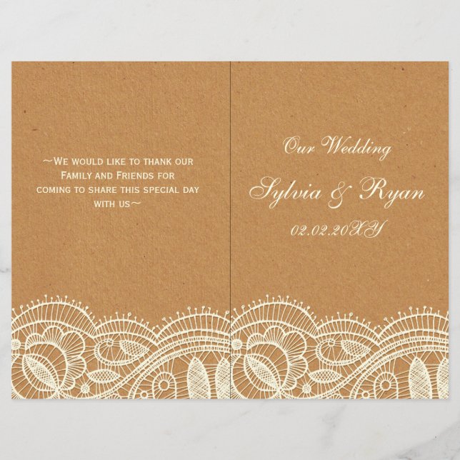 Lace and Kraft Paper Wedding (Front)