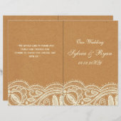 Lace and Kraft Paper Wedding (Front/Back)