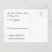 Lace and Kraft Paper Wedding Invitation Postcard (Back)