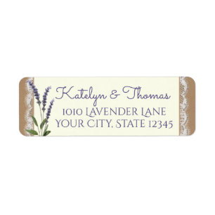 Lace and Lavender Address Label