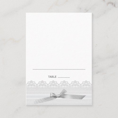 Lace and Ribbon Place cards Business Card
